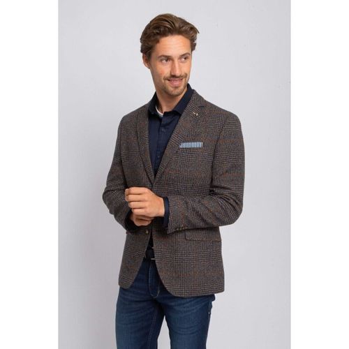 Veste Colbert Heleen Marron A Carreaux - Suitable - Modalova