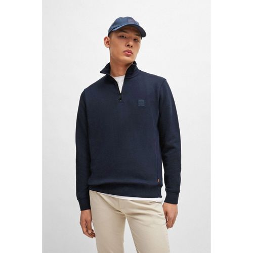 Sweat-shirt Pull Zetrust Demi-Zip Marine - BOSS - Modalova
