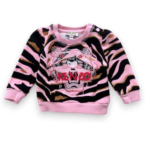 Sweatshirts Sweat rose noir et doré avec tigre brodé - Kenzo - Modalova