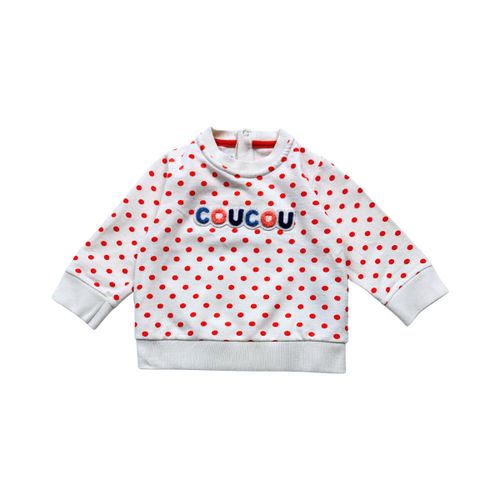 Sweatshirts Sweat blanc à pois oranges "coucou" - Petit Bateau - Modalova