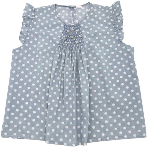 Blouses Blouse bleu à pois - Création Imaho - Modalova