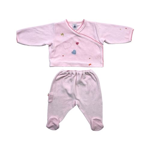 Ensembles de pyjama Ensemble de pyjama velours rose à motif coeurs - Petit Bateau - Modalova