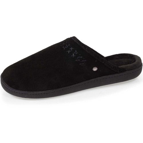 Chaussons Chaussons mules cuir Noir - Isotoner - Modalova