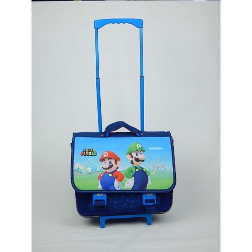 Sacoche Cartable 2 soufflets à roulettes - Super Mario - Modalova