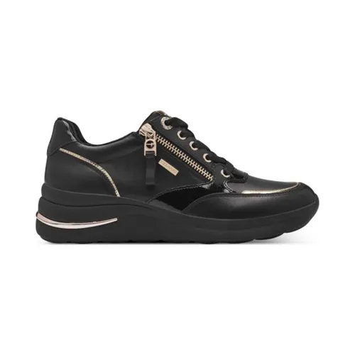 Baskets BASKETS IMPERMÉABLE 83715 CUIR NOIR - Tamaris - Modalova