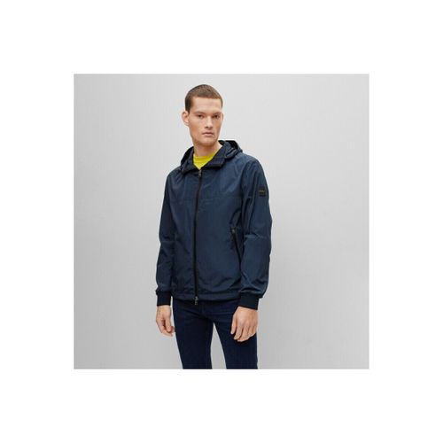 Manteau VESTE BLEU MARINE COUPE RÉGULIÈRE DÉPERLANTE AVEC CAPUC - BOSS - Modalova