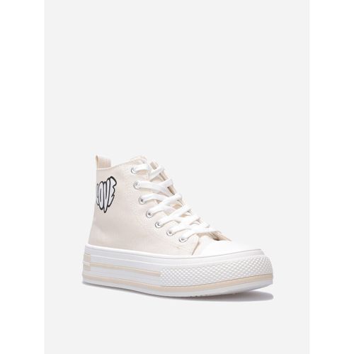 Baskets montantes Baskets, slip-on - Beige - La Modeuse - Modalova