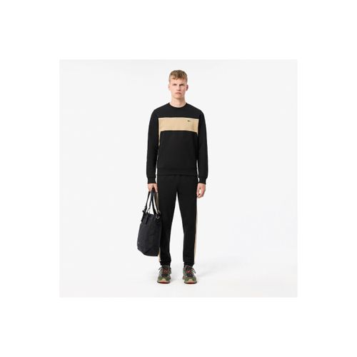 Pantalon PANTALON DE SURVÊTEMENT COLOR-BLOCK NOIR ET MARRON - Lacoste - Modalova