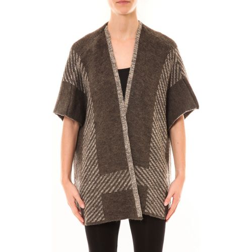 Veste Poncho Elina Marron - De Fil En Aiguille - Modalova