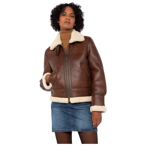 Blouson Blouson bombardier en cuir Ref 25781 Moka - Schott - Modalova