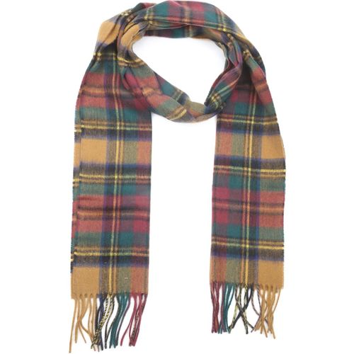 Echarpe Foulard New Check Tartan Gold - Barbour - Modalova