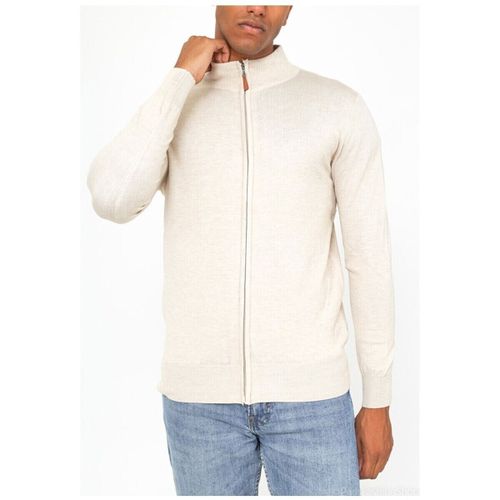 Pull Pull cardigan zip H, Beige - Kebello - Modalova