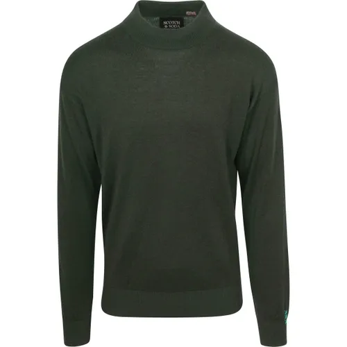 Sweat-shirt Pull Essential Mix en laine vert foncé - Scotch & Soda - Modalova