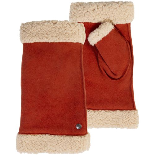 Gants Mitaines en cuir de chèvre velours, doublés imitation fourrure - Isotoner - Modalova