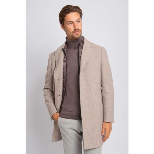 Veste Manteau Mix Laine Twill Sable - Suitable - Modalova