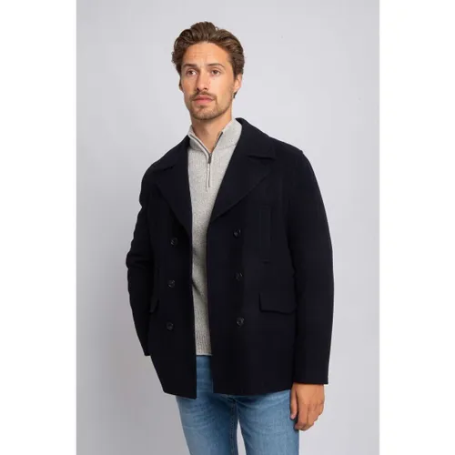 Veste Manteau Caban Laine Marine - Suitable - Modalova