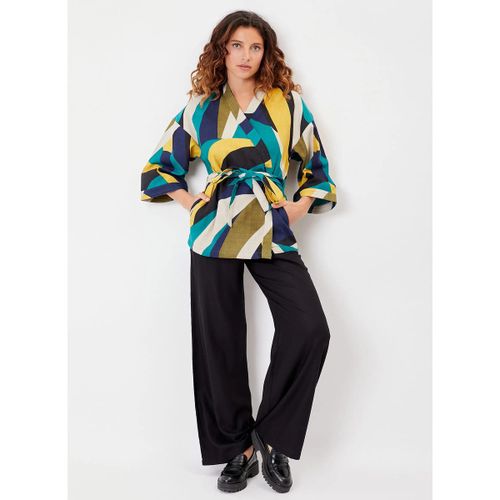 Veste Kimono Court Imprimé KIMCO - La Fiancee Du Mekong - Modalova