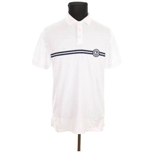 T-shirt Polo en coton blanc - Emporio Armani - Modalova