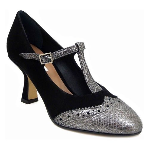 Chaussures escarpins Escarpin , Daim et Cuir, Artisanal - DS51136 - Osvaldo Pericoli - Modalova