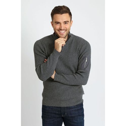 Sweat-shirt Mou Pull Demi-Zip Anthracite - Suitable - Modalova