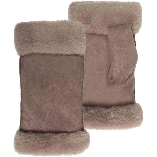 Gants Mitaines bord imitation fourrure Taupe - Isotoner - Modalova