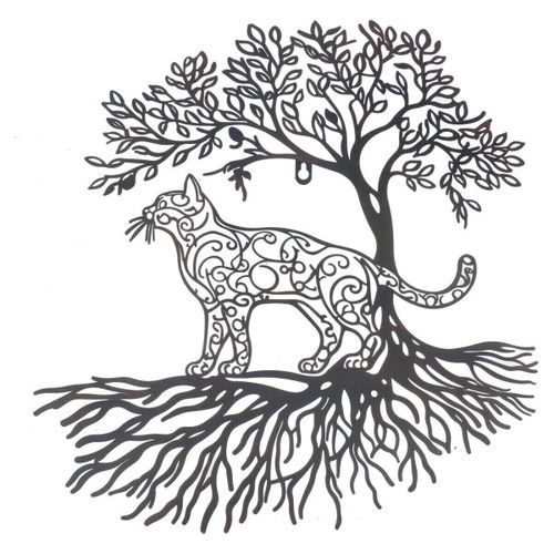 Statuettes et figurines Décoration Murale Arbre Avec Chat - Signes Grimalt - Modalova