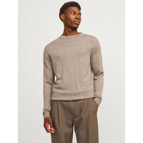 Pull 12216817 MERINO CREW-GREIGE - Jack & Jones - Modalova