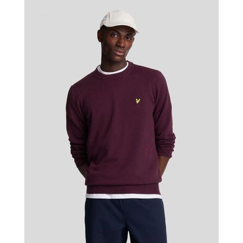 Pull KN2110VC MERINO CREW-Z562 BURGUNDY - Lyle & Scott - Modalova