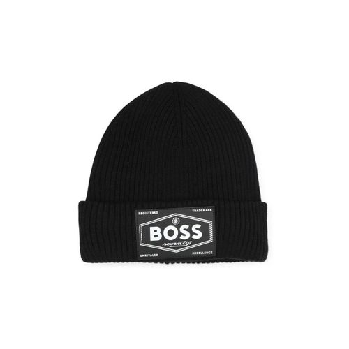 Bonnet BONNET EN TRICOT DOUBLÉ NOIR POUR BÉBÉ - BOSS - Modalova