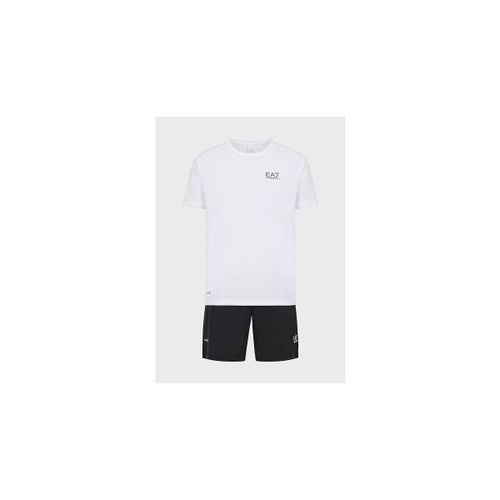 T-shirt 8NPV03 PNDDZ-21BA WHITE/BLACK - Emporio Armani EA7 - Modalova