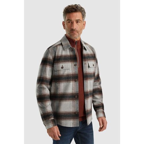 Sweat-shirt Surchemise Carreaux Laine Gris - Vanguard - Modalova