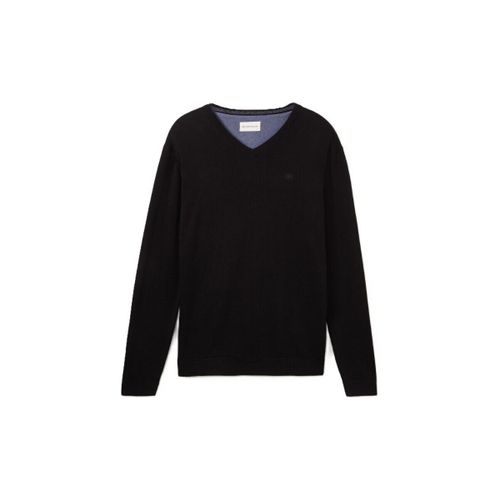 Pull Tom Tailor - Pull col v - noir - Tom Tailor - Modalova