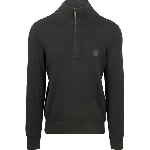 Sweat-shirt Pull Kanobix Demi-Zip Noir - BOSS - Modalova
