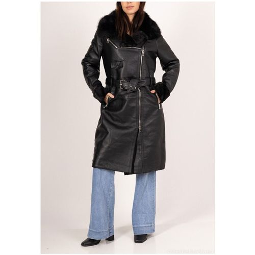 Manteau Manteau Long Avec Fourrure F, Noir - Kebello - Modalova