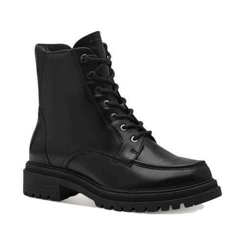 Bottines lace boot black leather - Tamaris - Modalova