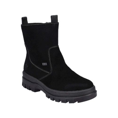 Bottines black casual closed ladies mid height boots - Rieker - Modalova