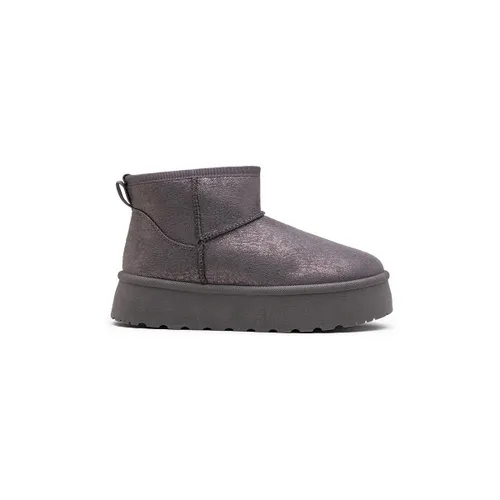 Bottines Bottines fourrées à plateforme, Gris métal - Vera Collection - Modalova