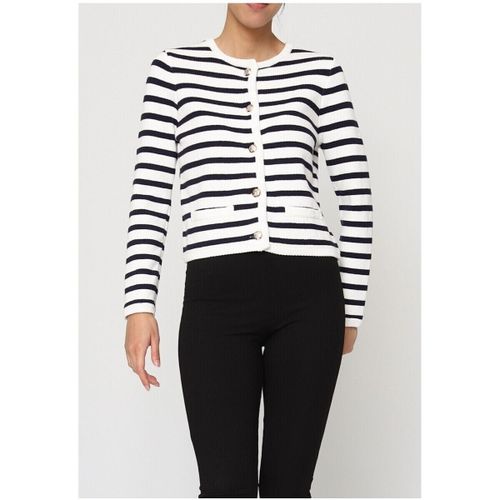 Pull Gilet Cardigan F, Blanc - Kebello - Modalova
