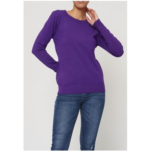 Pull Pull Col Rond F, Violet - Kebello - Modalova