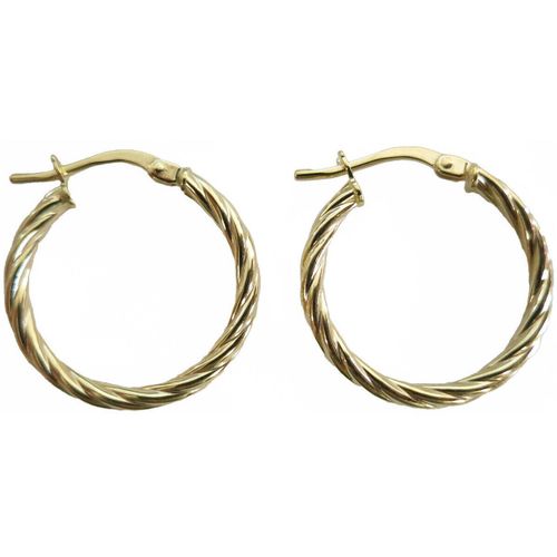 Boucles oreilles Boucles d'oreilles créoles torsadées or jaune - Brillaxis - Modalova