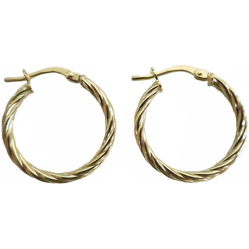 Boucles oreilles Boucles d'oreilles créoles torsadées or jaune 20 mm - Brillaxis - Modalova