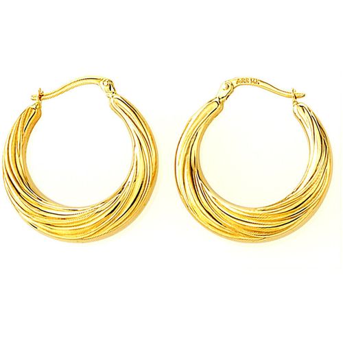 Boucles oreilles Boucles d'oreilles créoles chute torsadée or jaune - Brillaxis - Modalova