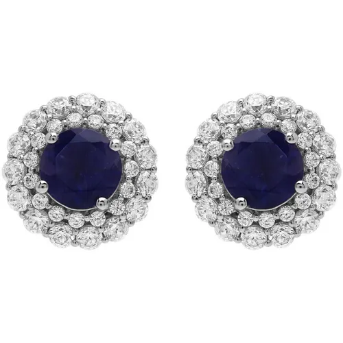 Boucles oreilles Boucles d'oreilles or blanc 18K iolite oxydes - Brillaxis - Modalova
