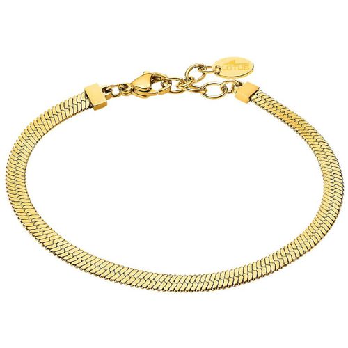 Bracelets Bracelet Style Maille Miroir Acier Doré - Lotus - Modalova