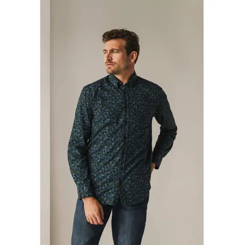 Chemise Chemise Poplin Impression Marine Vert - State Of Art - Modalova