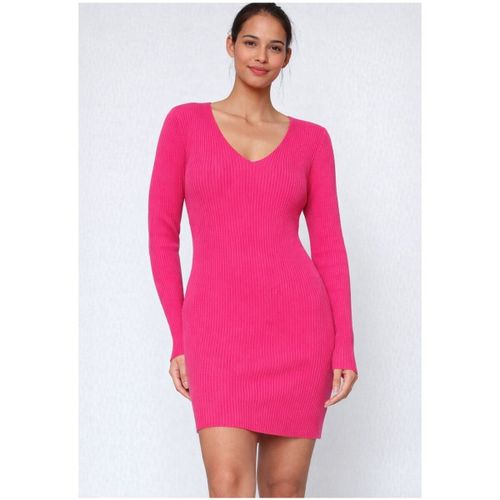 Robe Kebello Robe Col V F, Fushia - Kebello - Modalova