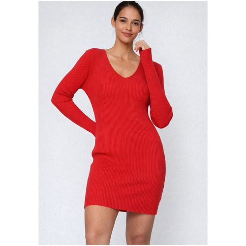 Robe Kebello Robe Col V F, Rouge - Kebello - Modalova