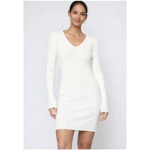 Robe Kebello Robe Col V F, Blanc - Kebello - Modalova