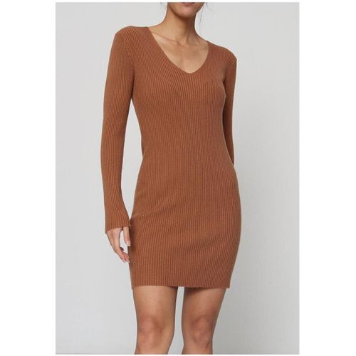 Robe Kebello Robe Col V F, Marron - Kebello - Modalova