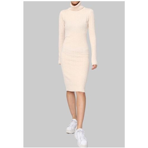 Robe Robe Col Roulé F, Beige - Kebello - Modalova